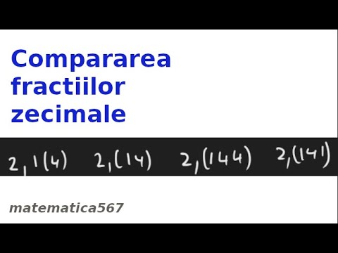 Cum compar fractii zecimale?