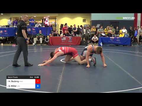 2018 FS WTT Challenge/UWW Juniors 97 Semi-Finals - Hunter DeJong (MWC) Vs. Quinn Miller (UVA).mp4