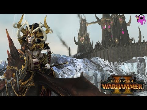Total War Warhammer 2 Brutal Siege of Naggarond  - Dark Elves vs. High Elves + Lizardmen Gameplay