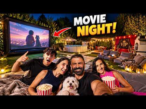 عملنا سينما حقيقية ب ارضنا الجديدة 🎦 (Movie Night)