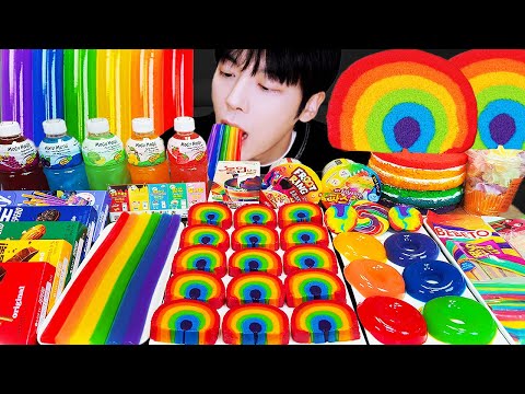ASMR MUKBANG | Galaxy-Honiggelee, Süßigkeiten, Rezept, Desserts (Regenbogenessen, Nudel, Eiscreme)