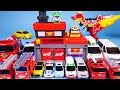 Fire Station Cars 헬로카봇 과 월드카파워키 타요 폴리 소방본부놀이 Ambulance Fir