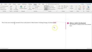How to Remove Tracking Changes Comments in a Word Document