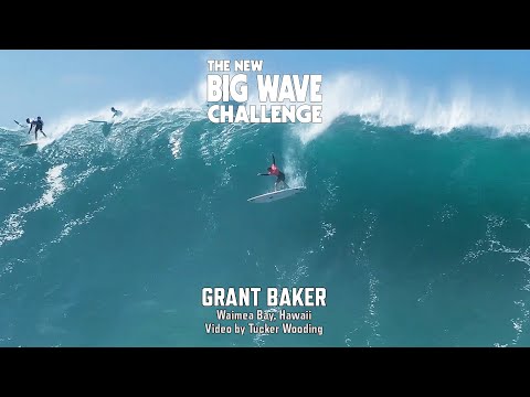 Grant Baker at Waimea Bay - Big Wave Challenge 2022/23 Wipeout Contender
