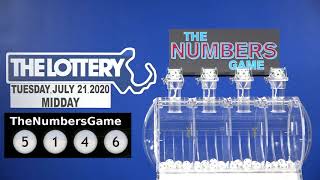 Midday Numbers Game Drawing: Tuesday July 21, 2020