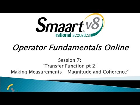 Smaart Operator Fundamentals Online: 7 - Transfer Function Pt 2: Making Measurements