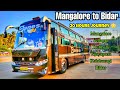 MANGALORE To BIDAR Bus GANESH TRAVELS NON AC SEATER SLEEPER BUS JOURNEY 20 HOURS TRIP