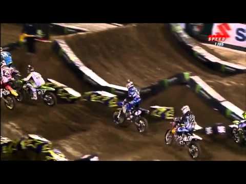 Josh Grant Crashes at RD1 A1 Supercross 2012