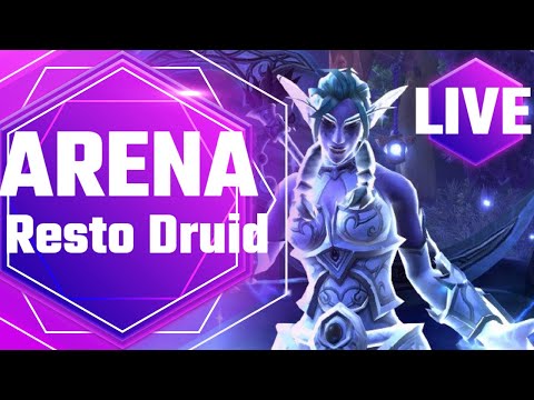Resto Druid PvP | Arena Gameplay LIVE | Shadowlands Pre Patch Full VOD
