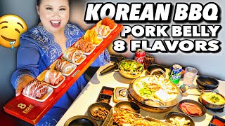 THE BEST KOREAN BBQ PORK BELLY FEAST - MUKBANG 먹방 EATING SHOW!