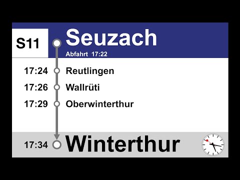 ZVV Ansagen, S11/S (Seuzach - Zürich Flughafen - Sennhof-Kyburg) | Bauarbeiten