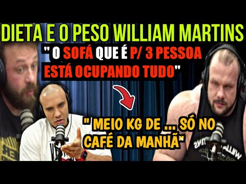 WILLIAM ASSUSTA PACHOLOK E CARLÃO COM DIETA E TAMANHO E PESO ATUAL MARTINS