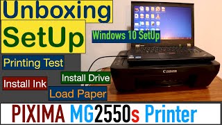 Canon PIXMA MG2550s SetUp, Quick Unboxing, Install Ink, SetUp Win 10, Scanning & Review.