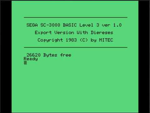 Sega BASIC Level 3 V1 Japan SC 3000 SEGA SC 3000 SC3000 HYPERSPIN NOT MINE VIDEOS