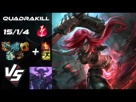 MID Katarina vs Kassadin [QUADRAKILL] - NA Grandmaster Patch 25.19
