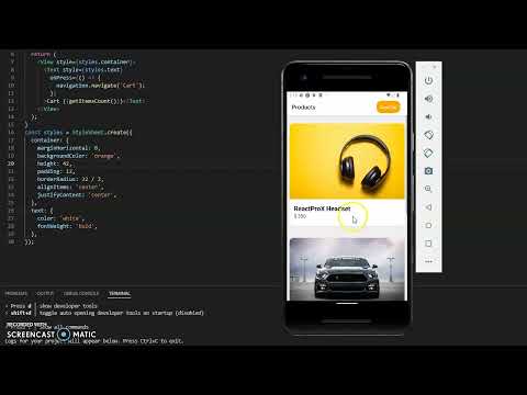 E commerce app react native practising 1