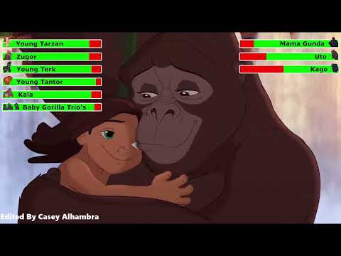 Tarzan 2 (2005) Final Battle with healthbars 2/2