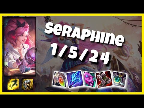 Seraphine 11.1 Gameplay Challenger Replay S11 Support (1/5/24) - BR