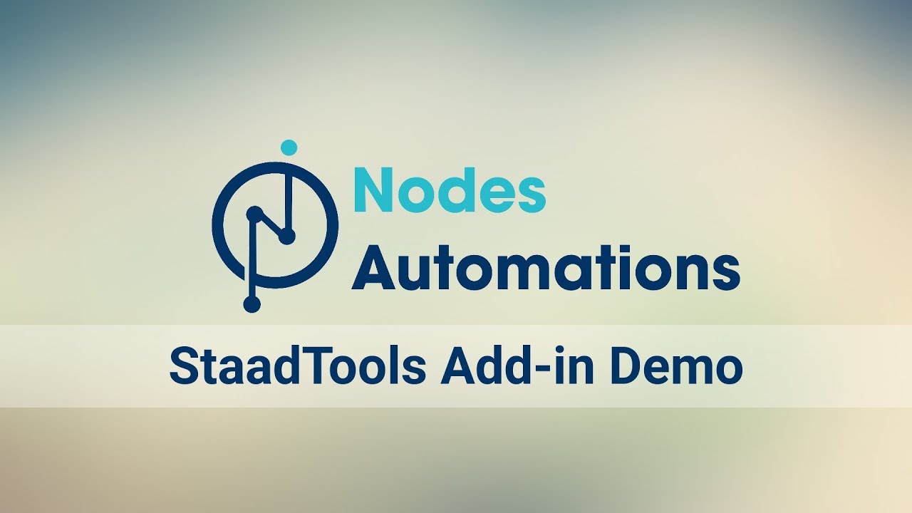 StaadTools Excel Add-in for STAAD Pro