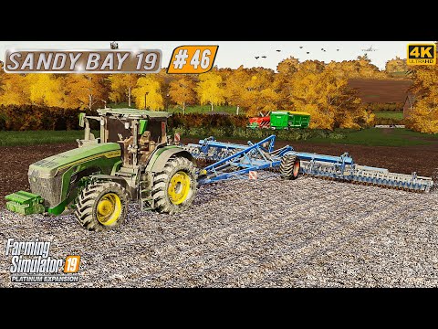 Spreading Lime & Cultivating in 45 Acres of Land ⭐ Sandy Bay 19 #46 ⭐ FS19 4K TimeLapse