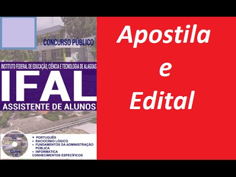 Edital Apostila Assistente de Alunos Concurso (IFAL)
