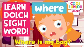Phonics | Sight Words Songs! | Sight Word “where” (Level 1B-18) | by Cool Junior Phonics