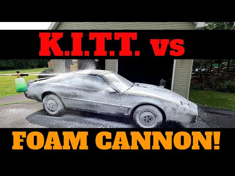 Screen Used Knight Rider KITT Meets the FOAM CANNON + Interior Wipe Down + Your Questions Answered!