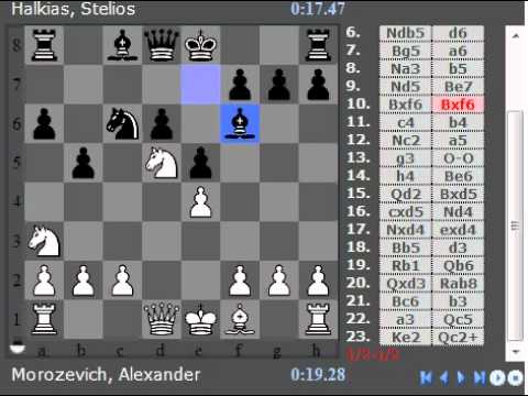 Morozevich, Alexander (RUS) ½-½   Halkias, Stelios (GRE) World Chess Cup 2011