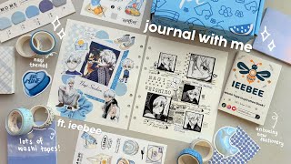 ☁️ cozy journal with me! 🩵 cute stationery haul from ieebee ⚽️ nagi seishiro & my melody spreads 🎀