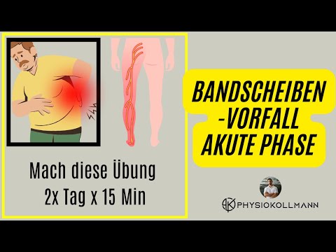 🔴 Akuter Bandscheibenvorfall (Lendenwirbelsäule)– macht diese Übung 2x täglich, 15 Minuten
