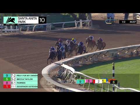 Becca Taylor wins the Evening Jewel Stakes on Saturday, April 3rd, 2021.