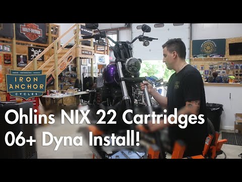 Ohlins NIX 22 Cartridge Install - 06+ Harley Dyna