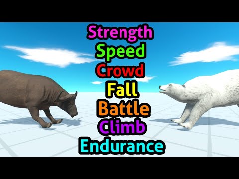 Battle ability Cape buffalo vs Polar bear Animal Revolt Battle Simulator