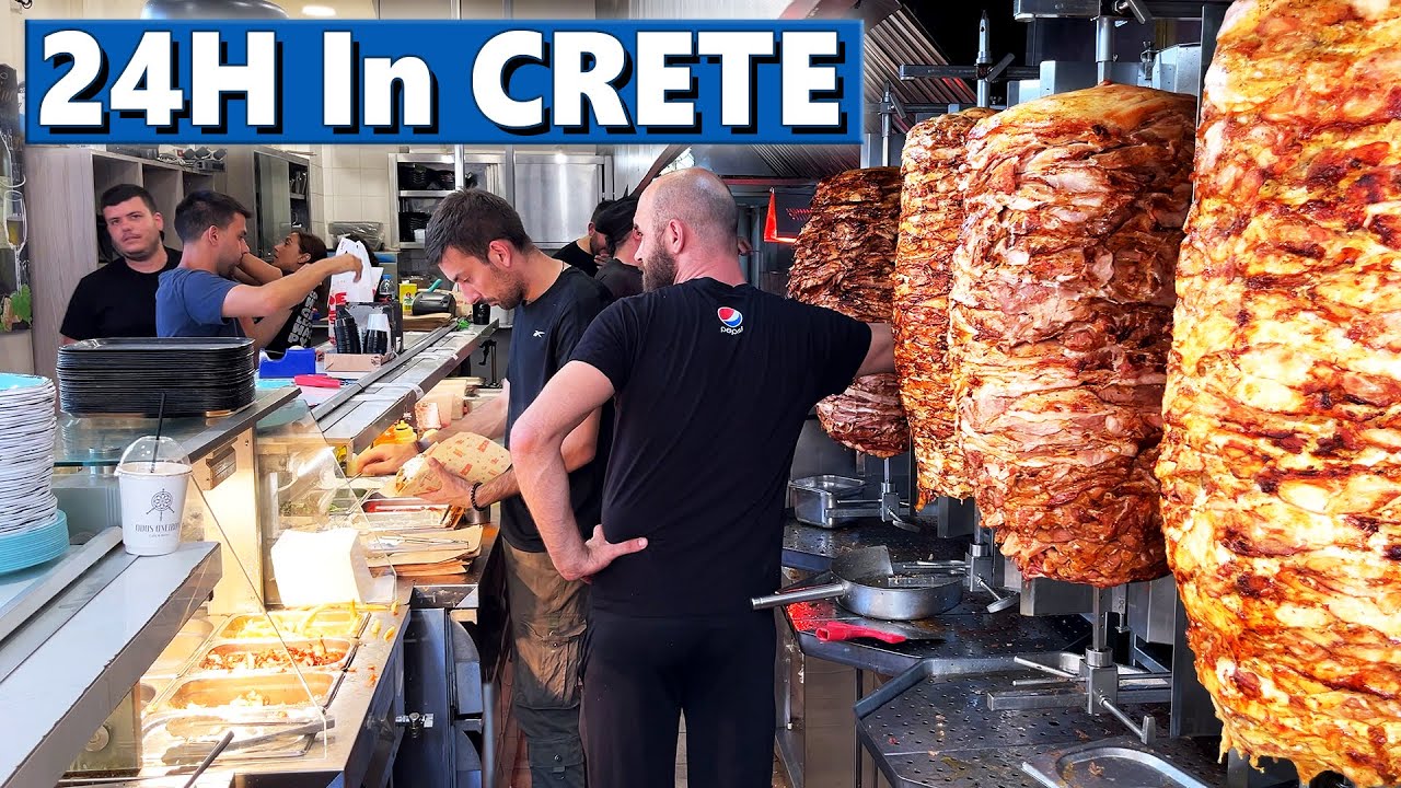 24 Hours In CRETE - Ultimate Greek Food Tour of Chania 🇬🇷
