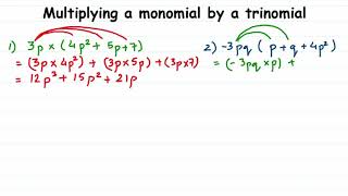 How to multiple monomial by a trinomial | Class 8 Maths | Algebraic expression and its identities.