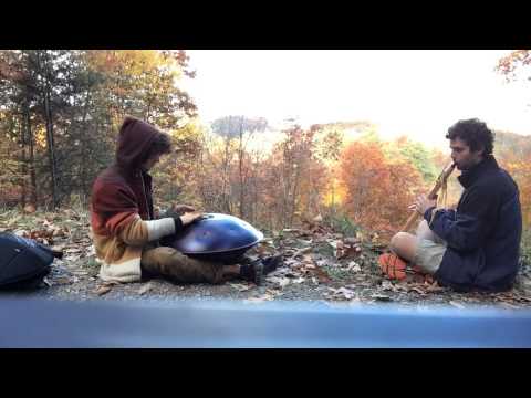 Halo handpan with native flute