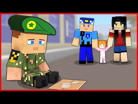 Minecraft Parodileri -  BABY SOLDIER BECAME A BEGGAR BECAUSE OF CEREN!  😱 - Minecraft