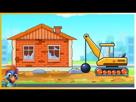 Bagger bauen einen Einkaufsladen | Bagger Kinder | Dodo
