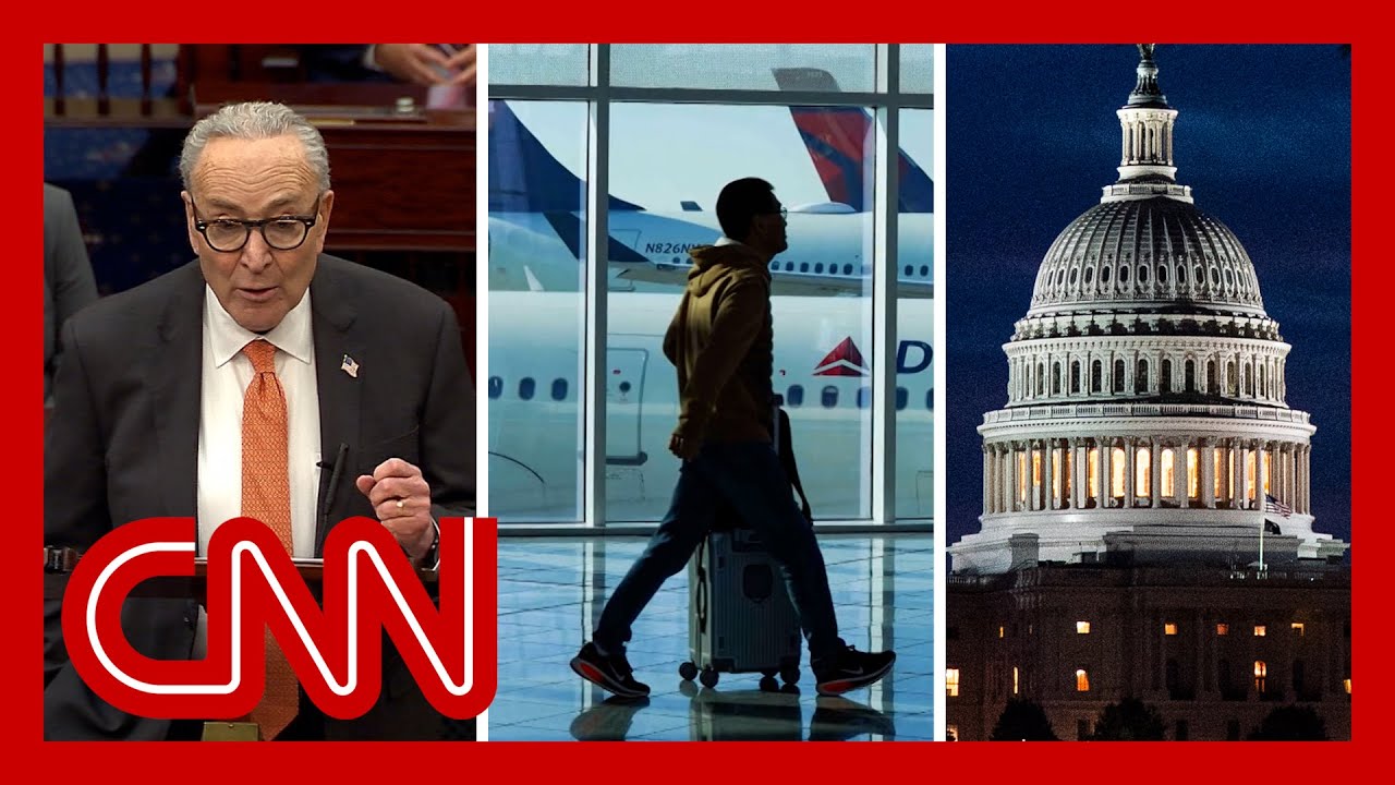 Schumer outlines Democrat offer to end shutdown as airlines cancel Saturday flights