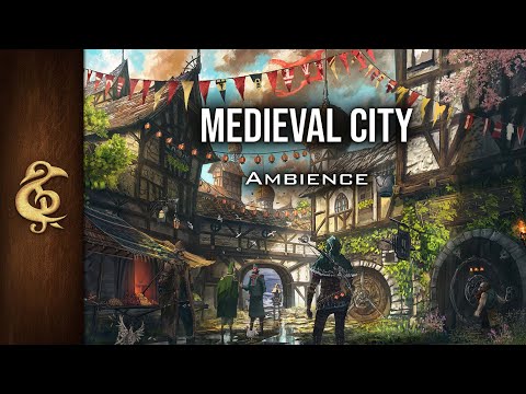 D&D Ambience | Medieval City | People, Market, Animals, Traders, Immersive, Realistic