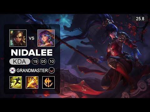 Nidalee vs Lillia Jungle - KR Grandmaster - Patch 25.8 Season 15