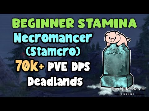 ESO Beginner Stamina Necromancer (StamCro) 70+ PVE DPS Deadlands Build