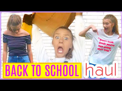 BACK TO SCHOOL (TRY ON) CLOTHING HAUL! High School 2017 Video