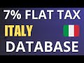 Italy 7% Flat Tax Database (Tutorial)