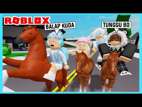 Aku Dan Adiku Ikut Lomba Balap Kuda Di Roblox Brookhaven ft @Shasyaalala
