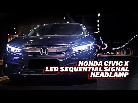 Eagle Eyes Honda Civic X LED Sequential Signal Headlamp (Audi Style)