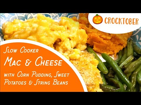 How to Make Crockpot Mac & Cheese - Southern Country Vegetable Plate - CROCKTOBER #southernrecipes