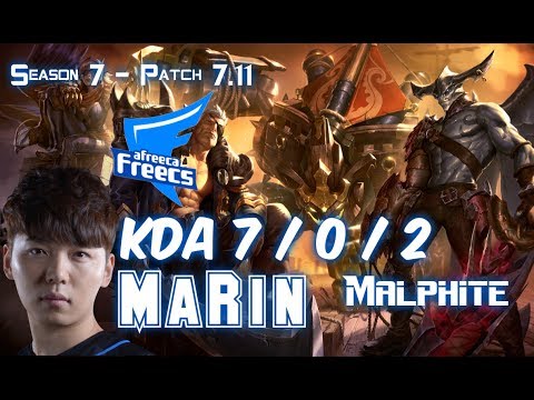 AFs MaRin MALPHITE vs SHEN Top - Patch 7.11 KR Ranked