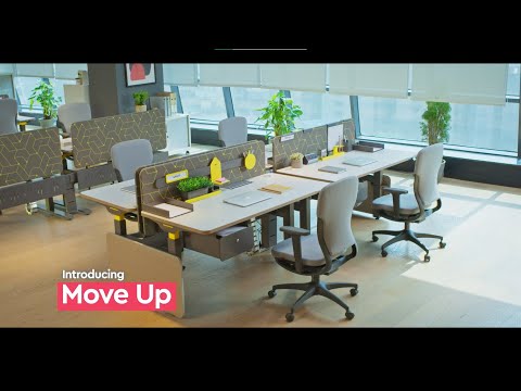 Modern teak and red godrej work station, for corporate offic...