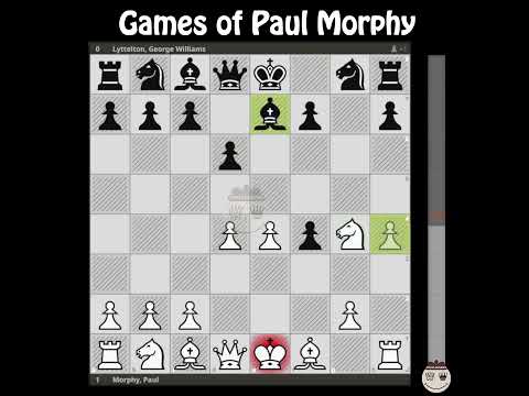 Morphy, Paul - Lyttelton, George Williams || Birmingham 1858 @chessbuddies 🔴 #PaulMorphy